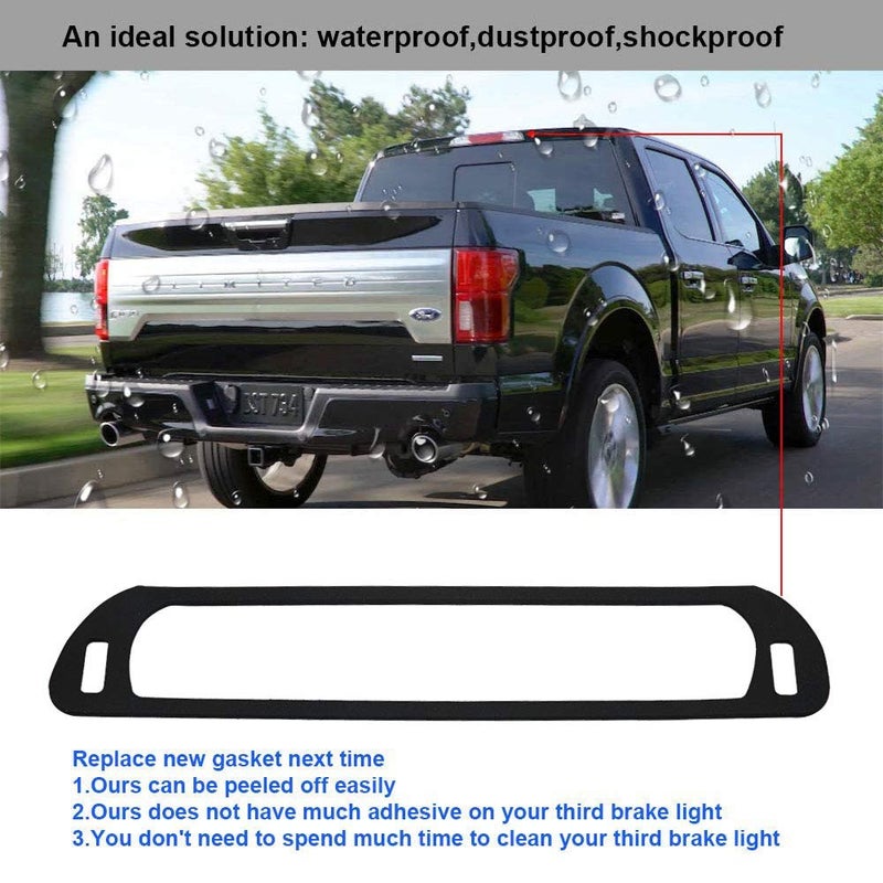 MOFORKIT 3rd Third Brake Light Seal Gasket Compatible with Dodge Ram 1500 2002 to 2008, Ram 2500 3500 2003 to 2009 Rear Cab High Mount Stop Lamp - Image 4